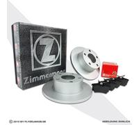 Zimmermann Bremsscheiben Beläge für SEAT Ibiza SKODA Fabia VW Polo 9N hinten