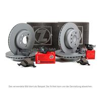 ZIMMERMANN Bremsscheiben Beläge Wako für MERCEDES W176 W246 C117 vorne + hinten