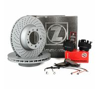 ZIMMERMANN Bremsscheiben Beläge Wako für PORSCHE 996 3.6Carrera/Turbo/GT2 hinten