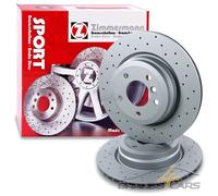 ZIMMERMANN SATZ SET SPORT-BREMSSCHEIBEN COAT Z 150.3430.52 GELOCHT Ø336 HINTEN