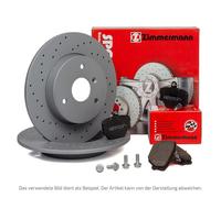 Zimmermann SPORT Bremsscheiben Ø 245mm Beläge für AUDI 100 C3 80 mit ABS hinten