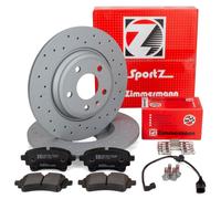 Zimmermann SPORT Bremsscheiben Ø 300mm Beläge Sensor für AUDI Q5 FY 1KD hinten