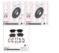 Zimmermann SPORT BREMSSCHEIBEN 264mm + BELÄGE HINTEN für OPEL CORSA E + ADAM