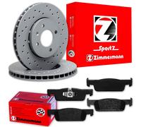 Zimmermann Sport Bremsscheiben + Beläge Vorne Passend Für Renault Twingo 3 Smart Bremsscheibe: Renault: 402062212r 402063166r 402066839r 402067615r
