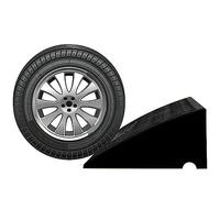 ZJIEX ILOOXI Bordsteinrampe Gummi Auffahrrampe 3-13cm Hoch Schwellenrampe, Dämpfungsrampe Tragbare rutschfeste Türschwellenrampe, Mit rutschfeste Oberfläche(Black,49x22x6cm/19x8.7x2.4in)