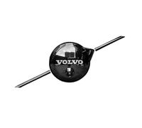 ZLSXTN Schwarz KühlerGrill Emblem für Volvo XC90 B5 2024 2025,Frontgrill Logo Aufkleber Abzeichen Abdeckung Schutz ABS Selbstklebend Kratzfest Auto Exterieur Dekoration Zubehör,with Camera