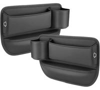 ZLYFCL 2 Stück Aufbewahrungsbox für Autositze für BMW 5er G30 2018 2019 2020 2021 2022 2023 2024 2025, Autositz Seitentaschen Organizer Lückenfüller Zubehör,Black