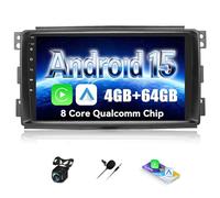 Zomolither Qualcomm 8 Kerne 4+64G Android 15 Autoradio für Mercedes Benz Smart Fortwo 451 2005-2010 CarPlay Wireless Android Auto 9 Zoll IPS-Touchscreen GPS Bluetooth 5.1 DSP WiFi Rückfahrkamera