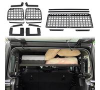 ZSHYTWE Laderaumabdeckung Für Jeep Für Wrangler JL 4-tür 2019-2023 Hinten Stamm Schutt Rack Panel Kofferraum Ablagen