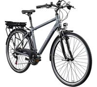 Zündapp E-Bike Trekkingrad »Z802 700c«, 28 Zoll, Herren (Grau/Grün)