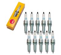 Zündkerzen Set NGK 10x LMAR8A-9 entstört 26,5mm Langgewinde Ø 10,0mm, 4313