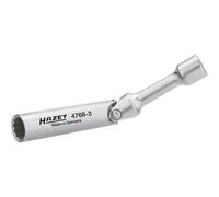 HAZET Zündkerzen-Schlüssel 4766-3 Vierkant hohl 10 mm (3/8'') Außen-Doppel-Sechskant Profil 14 mm
