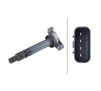 HELLA 5DA 358 057-401 Zündspule - 4-polig - Kerzenschachtzündspule - geschraubt