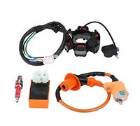 Zündspule Motorrad, Racing Zündspule CDI Zündkerze Magneto Stator für GY6 125ccm 150ccm Moped-Roller