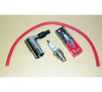 Zündung Set Simson S51 Schwalbe Zündkerze M14-260 2-Pins Kerzenstecker Kabel Rot