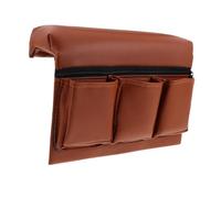 ZUNOXAZ Auto Armlehnen Aufbewahrungsbox aus PU mit Taschen Universelle Ellbogenstütze und Fensterarmlehnen Verlängerung Weich Gepolstert Einfache Montage Stilvoll für Pkw Innenraum Braun