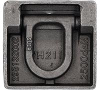 Zurrmulde, L x B x H: 95 x 95 x 30 mm, versenkt, zum Einschweißen, mit Bodenplatte