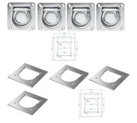 4 x Zurrmulde 4 x Gegenplatte 800kg Zurrbügel Anhänger Zurröse Ladungssicherung