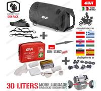Zusätzliche Tasche 30L Wasserdicht GIVI EA114BK + Ringe E125 Und Erste-Hilfe-Kit