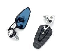 ZWBHNB Motorrad-Lenkerspiegel (22 Mm Durchmesser, 7/8 Zoll) Für Kawasaki, Für Z125 Pro, Für Z650 Für Z750, Reflektorspiegel Konvexspiegel(Silber)