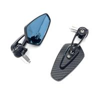 ZWBHNB Motorrad-Lenkerspiegel (22 Mm Durchmesser, 7/8 Zoll) Für Kawasaki, Für Z125 Pro, Für Z650 Für Z750, Reflektorspiegel Konvexspiegel(Schwarz)