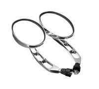 ZWBHNB Motorrad Rückspiegel Seite Spiegel Für KYMCO Innenstadt 350 AK550 Xciting 400i CT250 360 ° Drehbare Lenker Rückspiegel Konvexspiegel(Chrom)