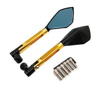 ZWBHNB Motorrad-Seitenrückspiegel Für XL1000V XL700V NT700V XL125V XR230 APE50, Konvexer Lenkerrückspiegel Konvexspiegel(Gold)