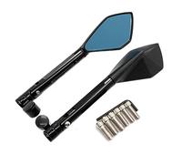 ZWBHNB Motorrad-Seitenrückspiegel Für XL1000V XL700V NT700V XL125V XR230 APE50, Konvexer Lenkerrückspiegel Konvexspiegel(Schwarz)