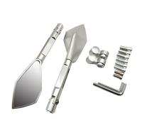 ZWBHNB Motorrad-Seitenrückspiegel Für Yamaha WR250R, WR250X, WR450, WR450f, Serow 225, 250, Aluminium-Lenkerrückspiegel Konvexspiegel(Silber)