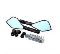 ZWBHNB Motorrad-Seitenspiegel Für Yamaha MT07 MT09 MT03 MT10 MT25 XJ6 FZ8 FZ-1 FZ-6, Linker Und Rechter Reflektorspiegel Konvexspiegel(Schwarz)