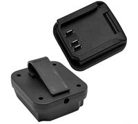 ZWEquipint Batterie-Adapter-Konverter für Dongcheng 298, Netzteil, Auto-Start-Boost, verdickter Kupferdraht, tragbares ABS, schwarz (Batteriehalter)