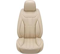ZXKYLFFF Autositzbezüge passend für Skoda Octavia Rapid Kodiaq Octavia A7 Octavia 2 Octavia A5 Tour Fabia 1 Fabia 3 wasserdichtes Leder 5-Sitzer-Sitzkissen schützt den Sitzbezug, Beige