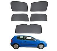 ZYCHKRL Sonnenschutz für Seitenscheiben Auto Magnetisch Vorhang für Golf 5 MK5 2003-2008 3-Door Hatchback UV Schutz Fenster Sonnenblende Zubehör für Baby Kinder Haustiere Schwarz,5pcs