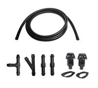 ZYKEJJDDAK Hocheffiziente Scheibenwaschanlage Flugzeugdüsen Permanent Polystyrol Set enthält 2 Sprühgeräte, 2 m Schlauch, 4 Kupplungen für Autos, Motorräder, Autos, Wasserflugzeuge, Auslass-Set