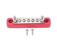 ZYLARUM Verteilerblock-Sammelschiene mit 5 Anschlüssen |48 V DC, 100 A Hochstrom für Schaltungsmodifikationen |Nylonsockel mit verchromtem Messing für Kfz, Boote und Wohnmobile