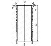 Zylinderbuchse gehont 15-677620-00 GOETZE ENGINE für VOLVO FL10 F10 F80 N10 B10