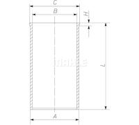 Zylinderlaufbuchse MAHLE 043 WV 07 00