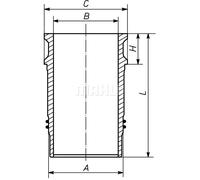 MAHLE 061 LW 00100 001 Zylinderlaufbuchse