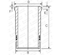Goetze Engine 14-260070-00 Zylinderlaufbuchse