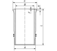 Zylinderlaufbuchse MAHLE 001 LW 00141 000 Kurbelgehäuse