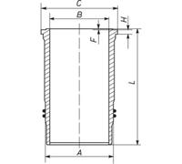 Mahle Original Zylinderlaufbuchse 003 WN 25 01 für NEOPLAN