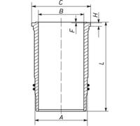 Mahle Original Zylinderlaufbuchse 003 WN 25 01 für NEOPLAN