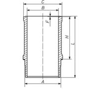 Zylinderlaufbuchse MAHLE 021 WN 26 00 für Renault Citroën Peugeot Talbot 14