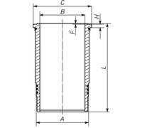 Zylinderlaufbuchse MAHLE 037 LW 00102 000