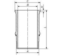 Zylinderlaufbuchse MAHLE 039 WN 11 00 für Peugeot 404 J7