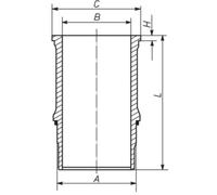 Zylinderlaufbuchse MAHLE 039 WN 11 00 für Peugeot 404 J7