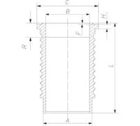 Mahle Original Zylinderlaufbuchse 061 WN 13 00 für Kurbelgehäuse