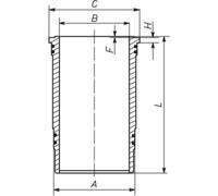 Mahle Original Zylinderlaufbuchse 227 WN 37 00 – 144,5 mm für MAN