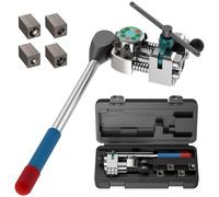 Zyncove Professional Bremsleitung Bördelgerät - 45 Grad Bördelwerkzeug für Bremsleitungen mit 4 Schneideisen (Ø 4,75mm/6,35mm/8mm/9,5mm),Bördelgerät Bremsleitung für Einzel-,Blasen- und Doppelbördelun