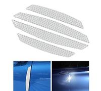 ZYTC Auto Stoßstangen Schutz Streifen Auto Türkantenschoner Türkantenschutz Aufkleber Autotür Kantenschutz Leiste Sicherheitswarnung Auto Aufkleber Tür Aufkleber für Auto KFZ LKW (Diamant Weiss)